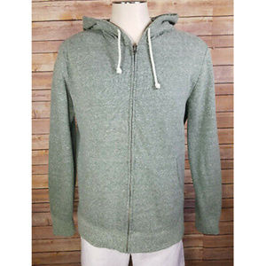 Arizona Green Gray Full Zip Fleece Jacket Hoodie